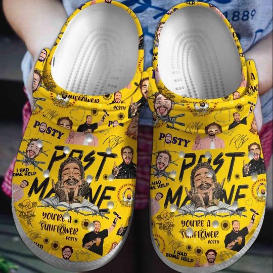 Discover Cute Post Malone Music Clogs Shoes, Post Malone Fans Gifts