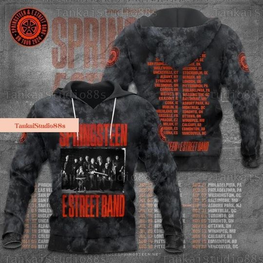 Discover Bruce Springsteen Tour Hoodie, Bruce Springsteen 2024 3D Hoodie