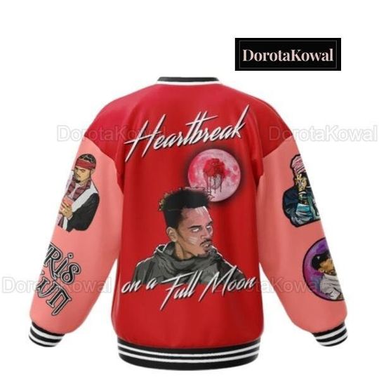 Discover Chris Brown Heartbreak On The Full Moon Baseball Jacket