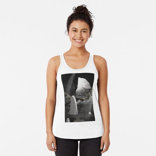 Discover The Caves are Haunted Racerback Tank Top