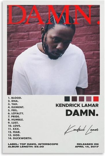 Discover Kendrick Lamar Damn Album Cover Poster