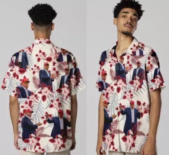 Discover Trump 4th Of July Make American Great Again American Patriotic 3D HAWAII SHIRT