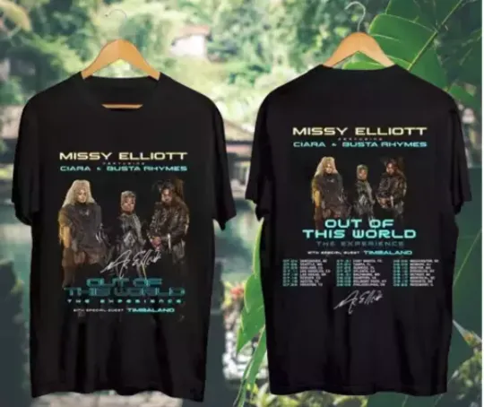 Discover Missy Eliott Out of This World 2024 Tour Double Sided T-shirt