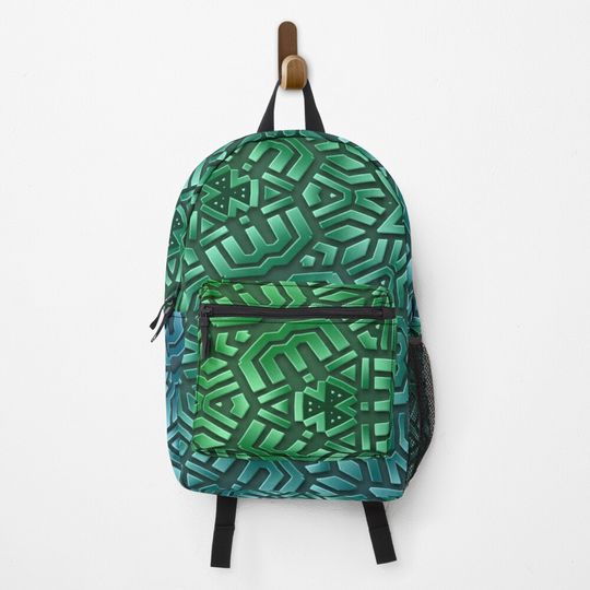 Discover Mayan Block Mosaic - Teal Backpack
