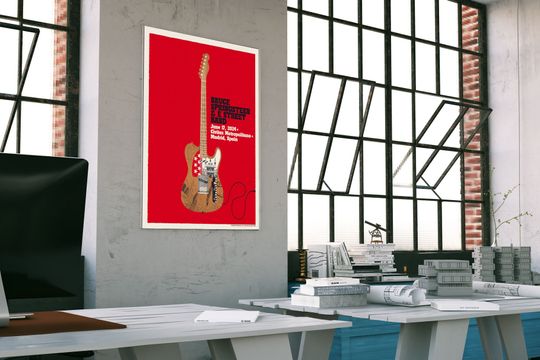 Discover Madrid 17th June Bruce Springsteen and E Street Band World Tour 2024  Poster