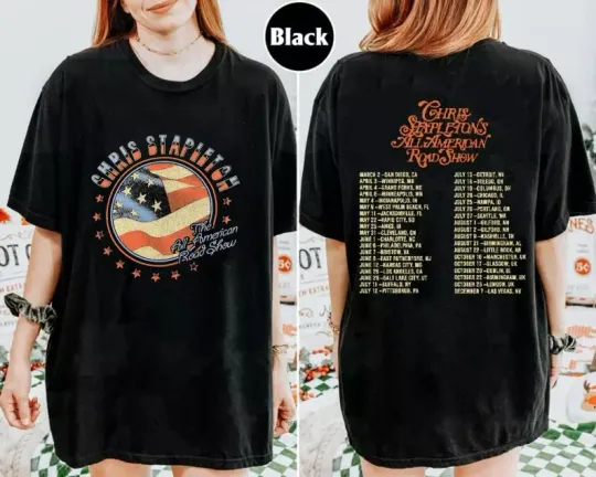 Discover Chris Stapleton All American Road Show 2024 Tour T-Shirt