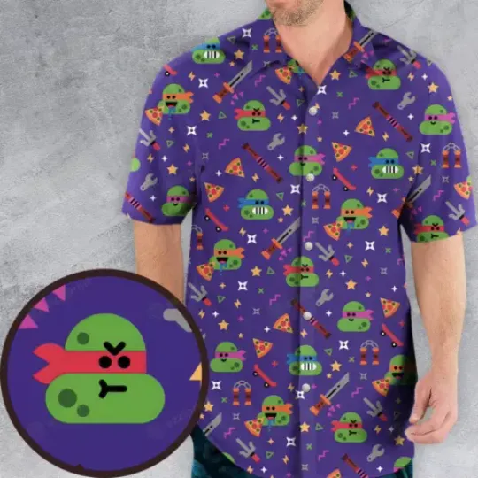 Discover COWABUNGA DUDE TEENAGE MUTANT NINJA TURTLES HAWAIIAN SHIRT