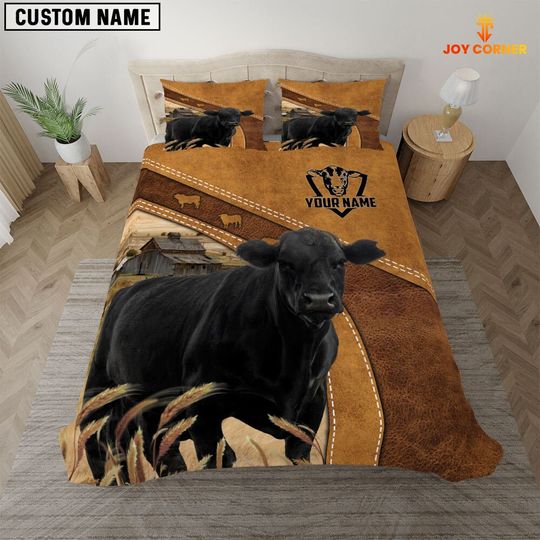 Discover Black Angus Cattle Customized Bedding Set