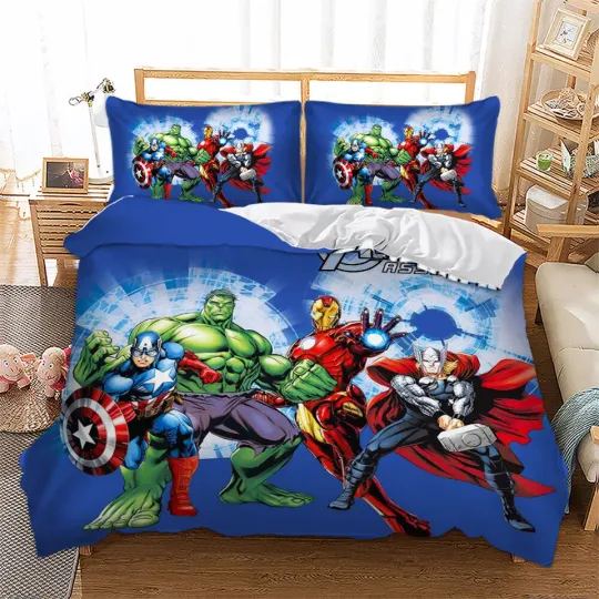 Discover Superhero Bedroom Bedding Set – Comic Theme Comforter Set for Boys & Girls