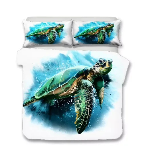 Discover Beach Sea Turtle Bedding Doona Duvet Quilt Cover Set Gift Single Double Queen