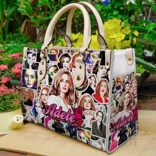 Discover Custom Leather Bag, Gift for Fan Adele Leather Hand Bag , Gift for Her