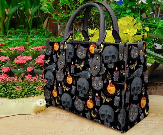 Discover Halloween Horror Movie Characters Leather Bag, Halloween Gifts for Friends