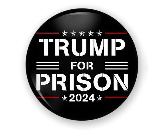 Discover Trump For Prison Button or Magnet