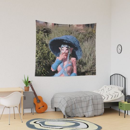 Discover Cat Pink Cute Tapestry