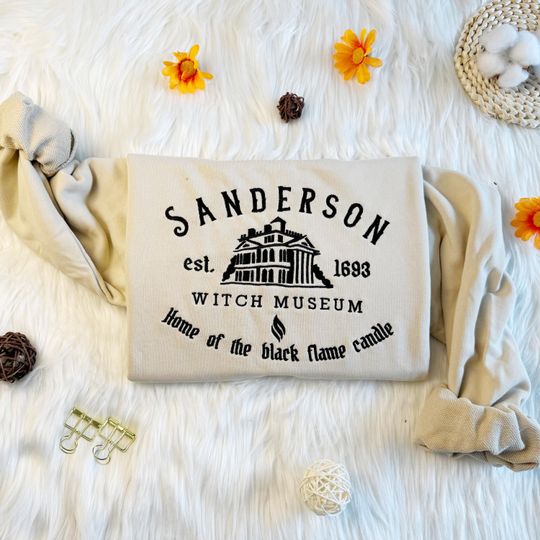 Discover Embroidered Sanderson Witch Muesum Sweatshirt,Embroidered