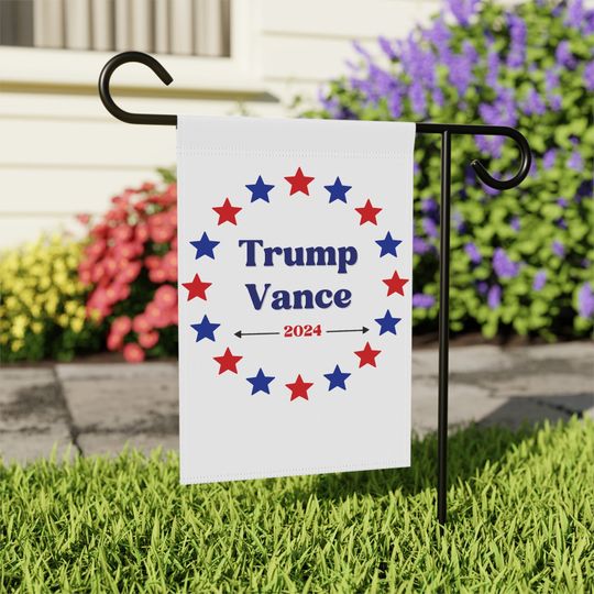 Discover Show Your Support with Trump Vance 2024 Patriotic Star Garden Banner