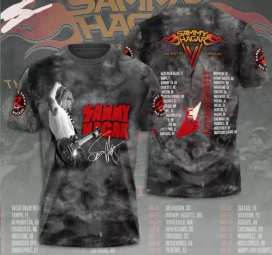 Discover Sammy Hagar 2024 Tour The Best Of All World 3D AOP T-Shirt