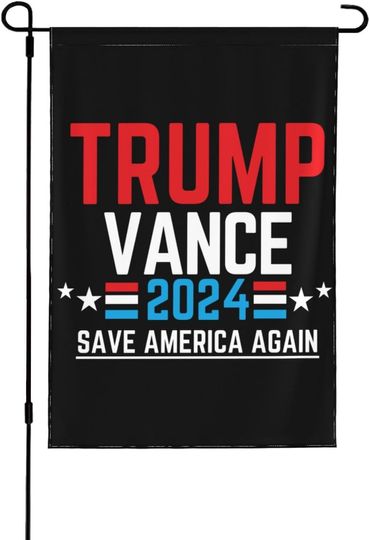 Discover Trump-Vance 2024 Garden Flag Double Sided Donald Trump 2024