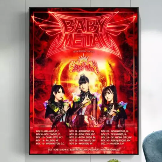 Discover Babymetal 2024 Fall Tour Poster