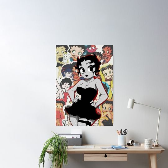 Discover black and white cartoon Poster