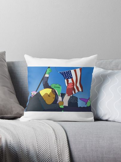 Discover Mr. Frog GET DOWN Pillow