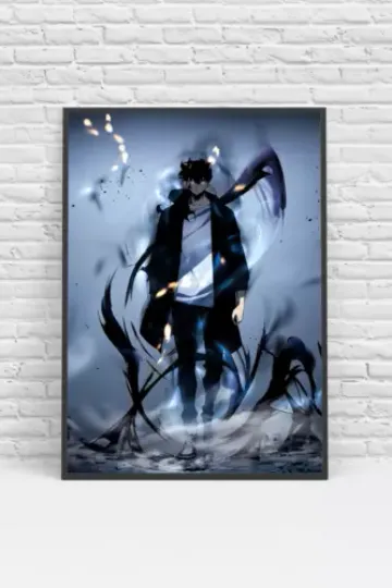 Discover Solo Leveling Jin-Woo Shadow Monarch Poster Print