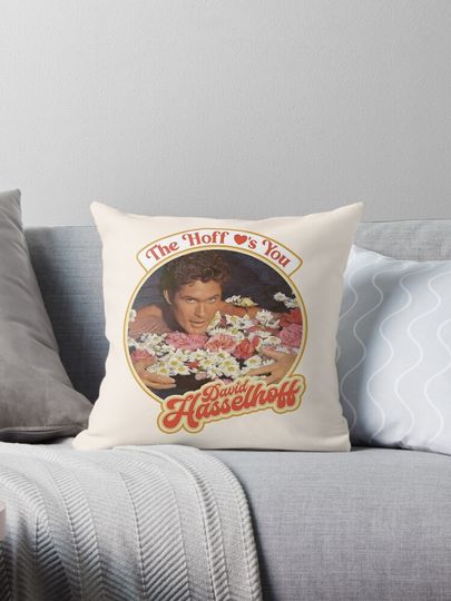 Discover The Hoff Loves You Pillow