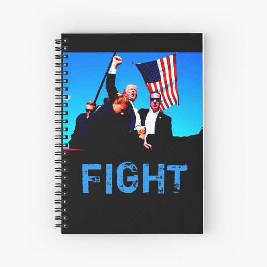 Discover Trump Fight! Trump 2024 Spriral Book - Ruled Line