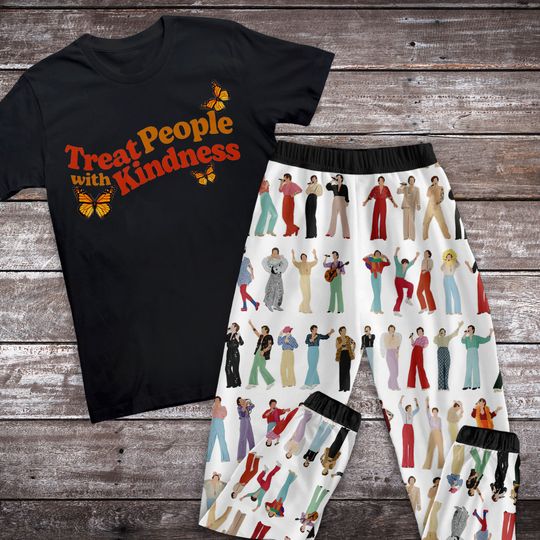 Discover Treat People With Kindness Pajamas Set, Harry Personalized Family Pajamas, Family Pajamas Set.