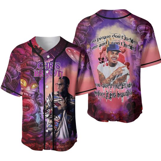 Discover Chris Brown So Please Dont Judge Me And I Wont Judge Baseball Jersey