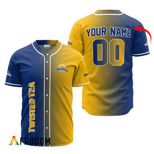 Discover Personalized Gradient Twisted Tea Baseball Jersey