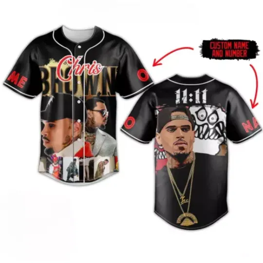Discover 1111 Tour Best Of Chris Brown Personalized Baseball Jersey