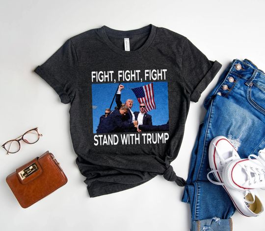Discover Trump 2024 Support Shirt - Fight Theme