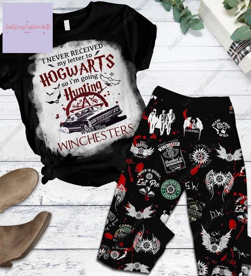 Discover Hogwarts T-Shirt And Pants, Winchester Shirt, Supernatural Pajamas Set