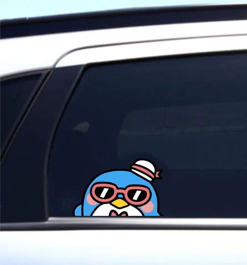 Discover Tuxedo Pengiun | Peeker | Peeking | Peek | Car Stickers | Cute Stickers | Car Decals