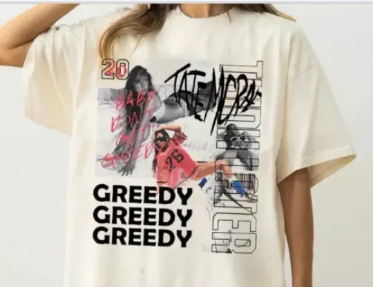 Discover Tate McRae Music Merch, Tate McRae Greedy Album 90s Tee