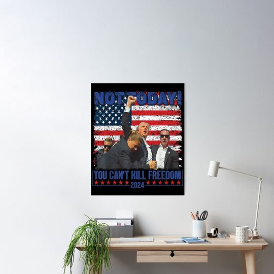 Discover Trump Fight 2024 | Trump Shot Fight | 2024 Election Poster