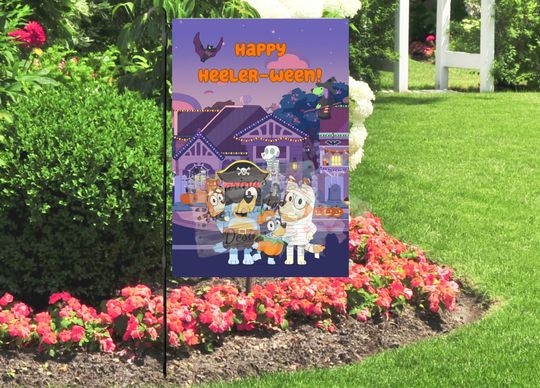 Discover Happy Halloween Dog Family Garden Flags, BlueyDad Lovers Gifts