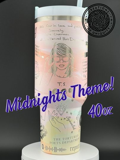 Discover T.S. Inspired Midnights Theme - Stylish! - Engraved 40oz Tumbler