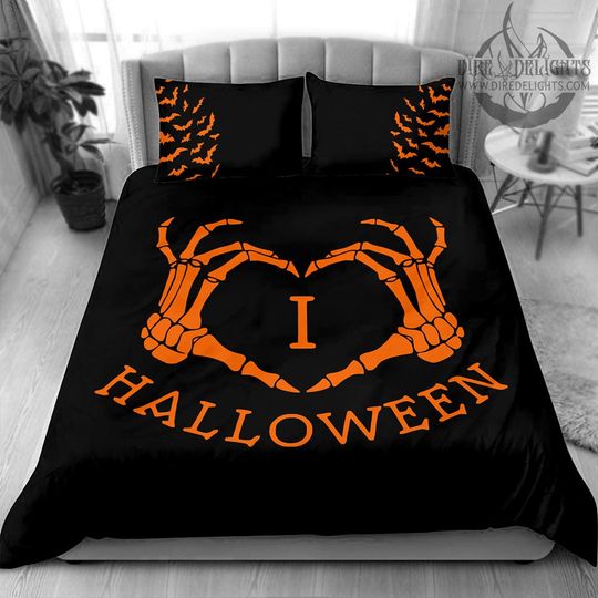 Discover I Love Halloween 3 Piece Bedding Set with Seasonal Design