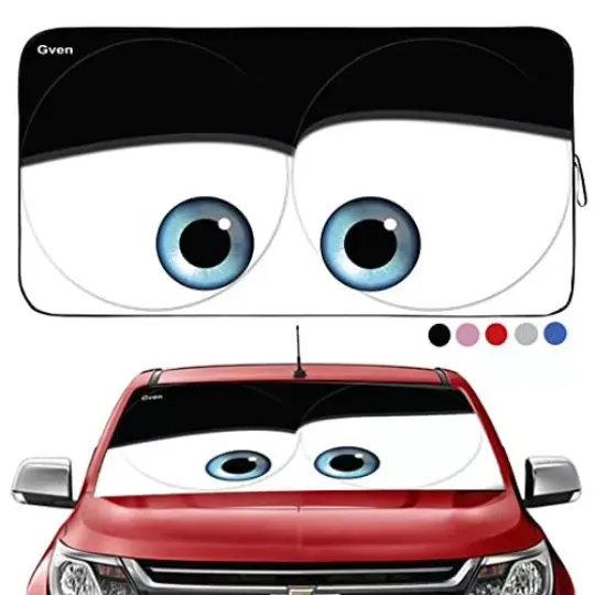 Discover Windshield Sun Shade 2024 Car Sun Shade for Front Windshield Funny Car Sunshades