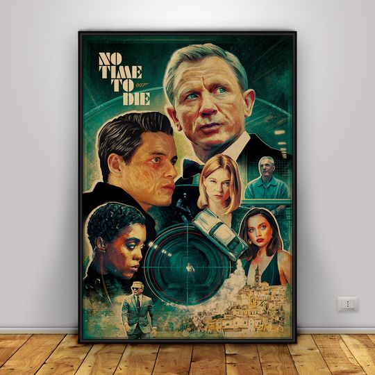 Discover No Time to Die Movie Poster | Wall Art | Kraft Paper Print | Home Decor Gift
