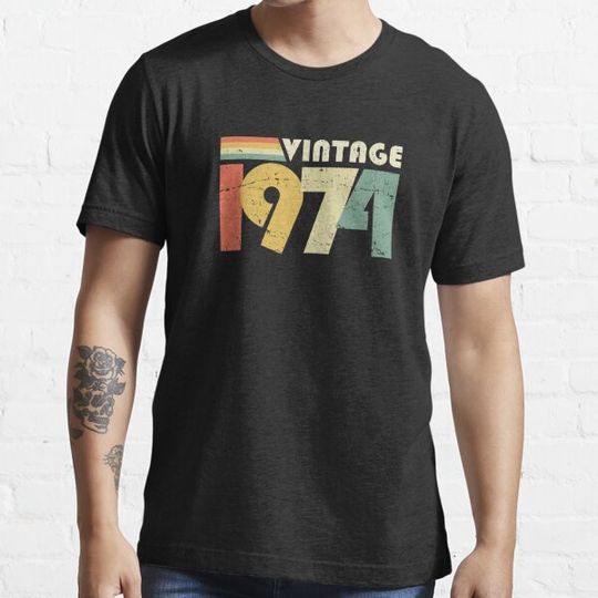 Discover Vintage 1974, 50th Birthday Gift Distressed Design