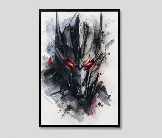 Discover Transformers Megatron Watercolor Painting, Transformers Megatron Wall Art Poster
