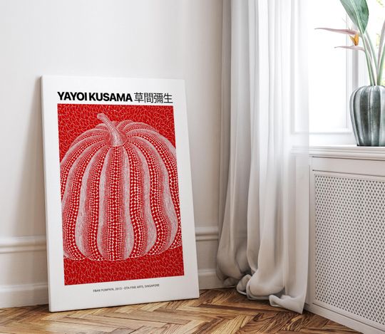 Discover Canvas Pumpkin Wall Art Yayoi Kusama, Maximalist Decor, Japanese Wall Art