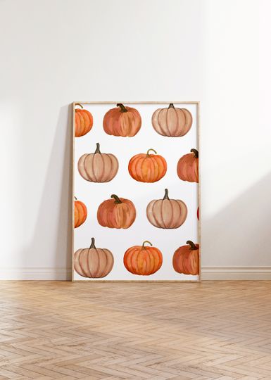 Discover Halloween Pumpkin Poster, Pumpkin Fall Art, Halloween Decoration