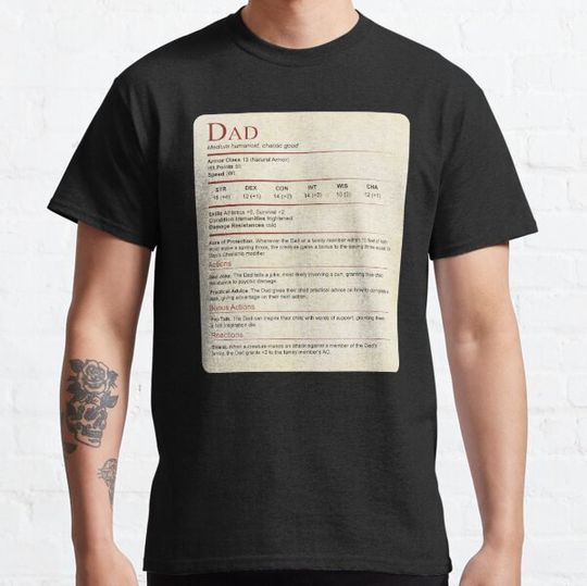 Discover D&D Dad Stat Block