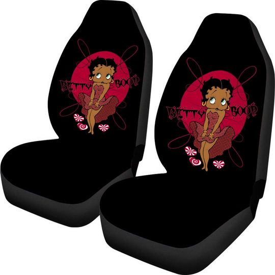 Discover Betty Boop Polyester Car Seat Covers