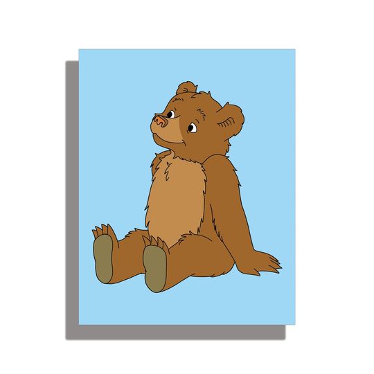 Discover Little Bear sitting fan art Premium Matte Vertical Poster
