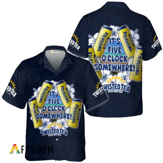 Discover It's Five O'clock Somewhere Twisted Tea Hawaiian Shirt